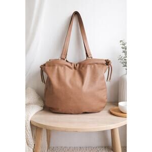 Anne Klein Large Tote Shoulder Bag Slouchy Hobo bucket style Snap Purse